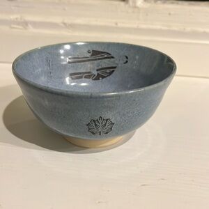 Earthenware Blue Glaze Pottery Rice Bowl